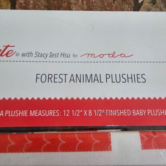 Moda Cut & Sew Forest Animal Plush Kit, DOES NOT INCLUDE poly-fil needle thread - Picture 6 of 9
